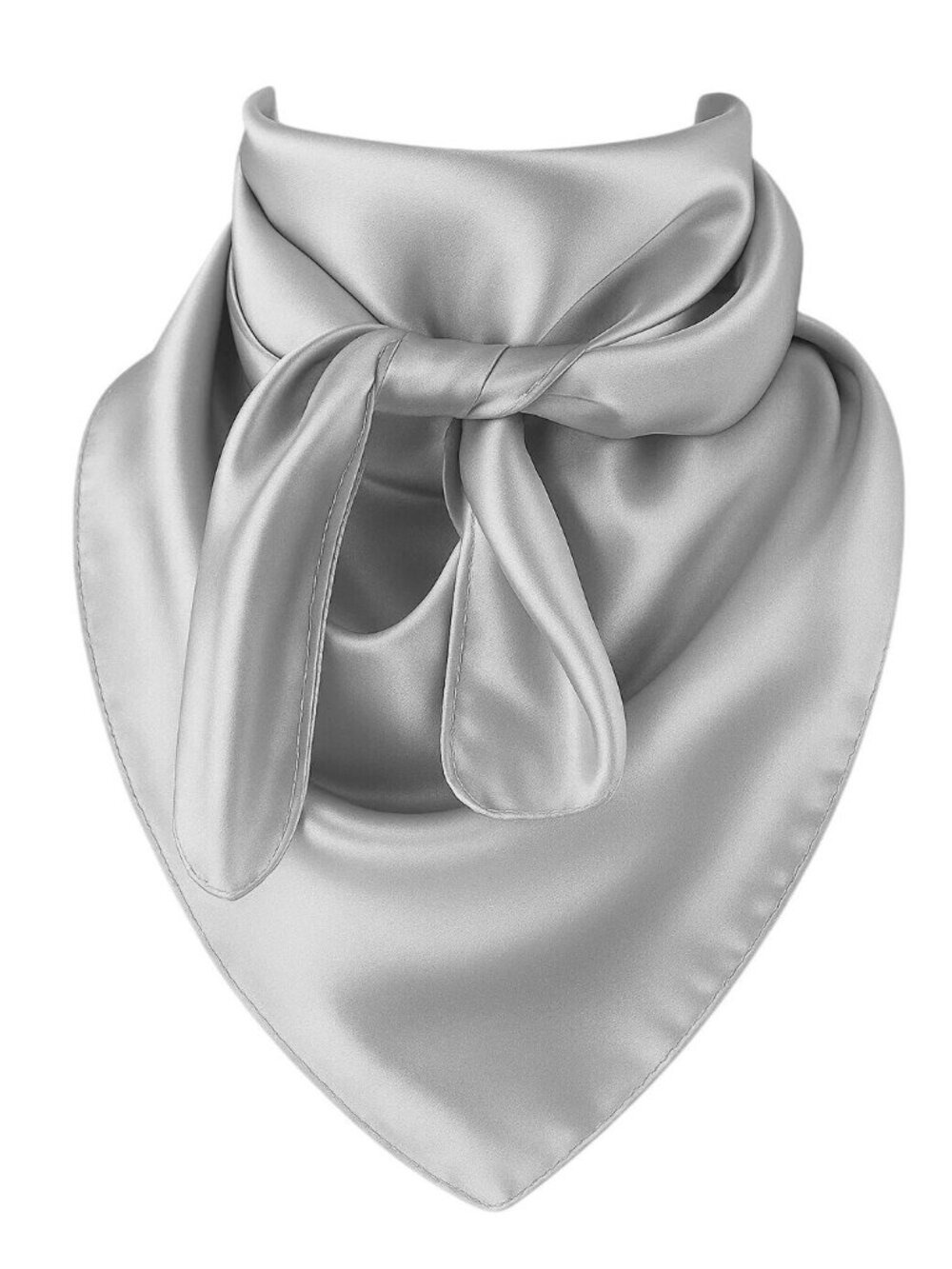 Light Gray Wild Rag Large Scarf 23x23" Western Accessory Cowgirl or Cowboy